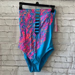 NWT Lilly Pulitzer Goddess of the sea one piece swimsuit. Size 8.